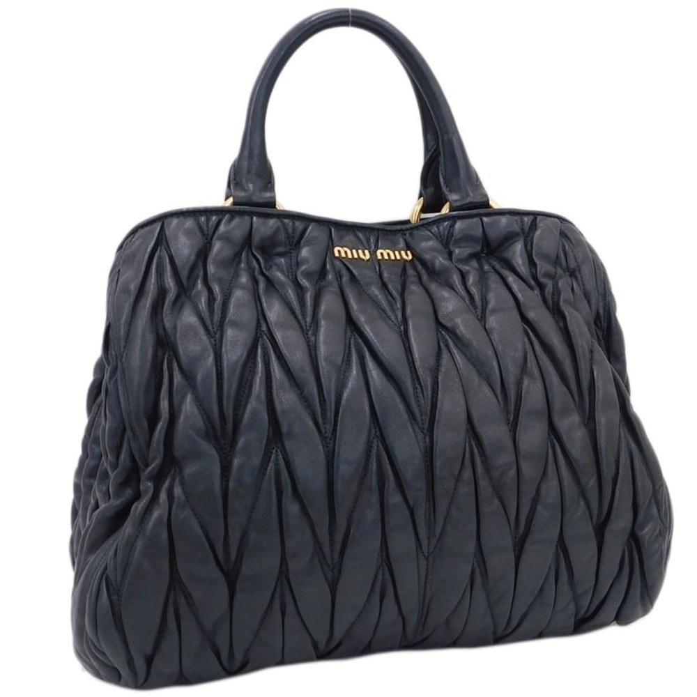 Miu Miu Matelasse Handbag Card Black